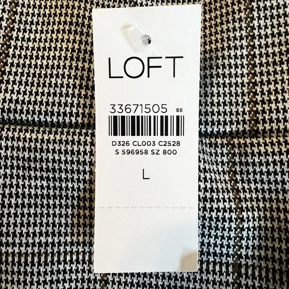 NWT Loft Plaid Leggings Size Large - Picture 5 of 7